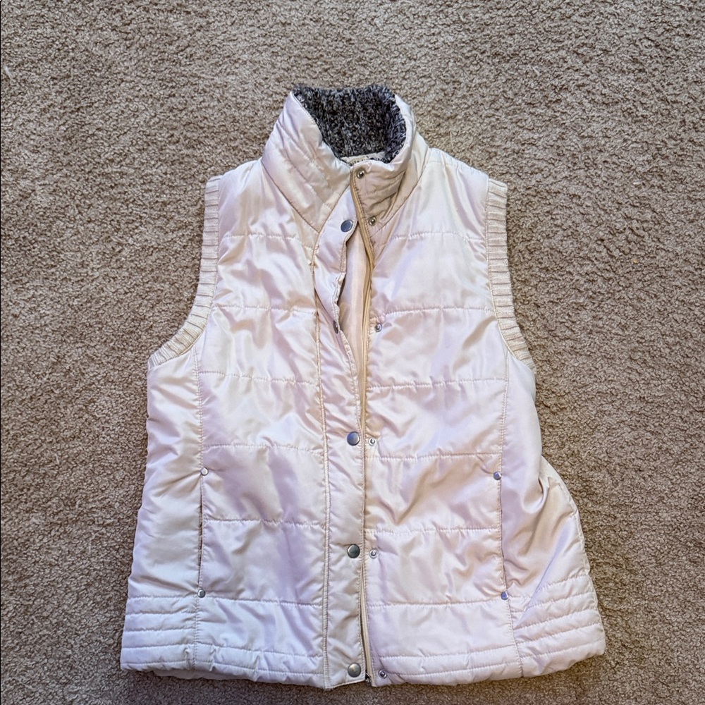 Carolyn Taylor Off-White Quilted Vest